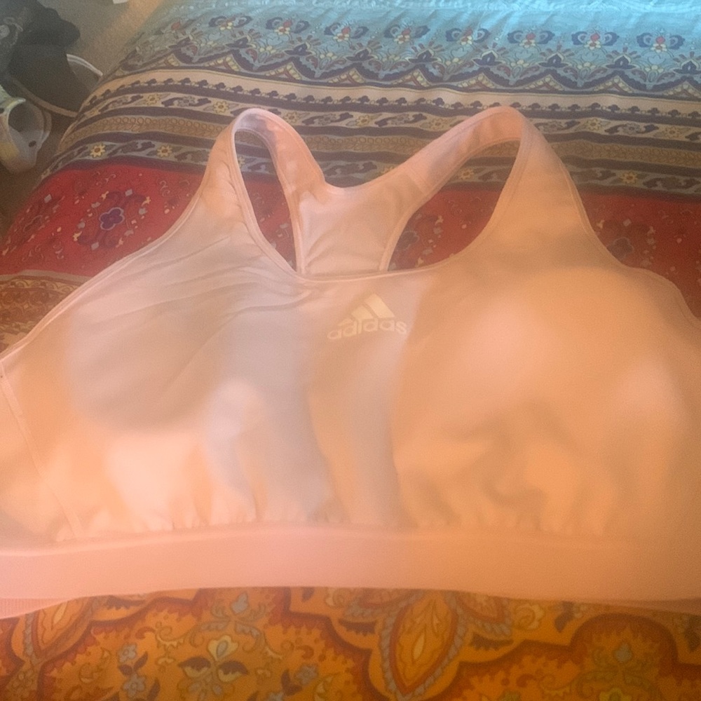 Light pink adidas sports bra